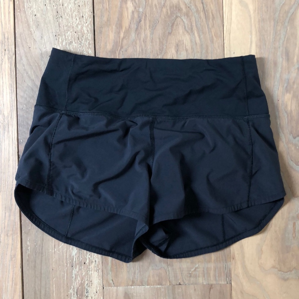 Black high waisted lululemon shorts